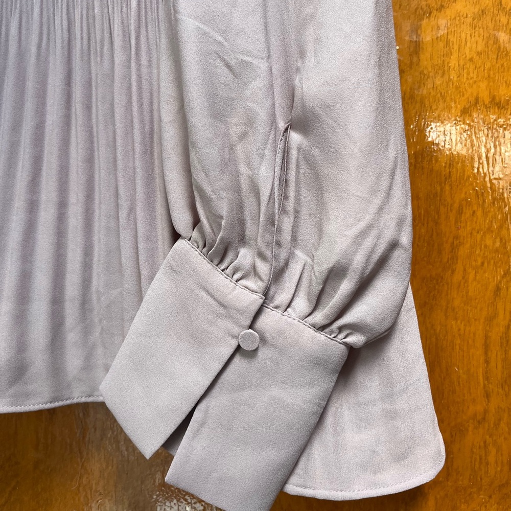 H&M Taupe Pleated Blouse - Picture 4 of 5